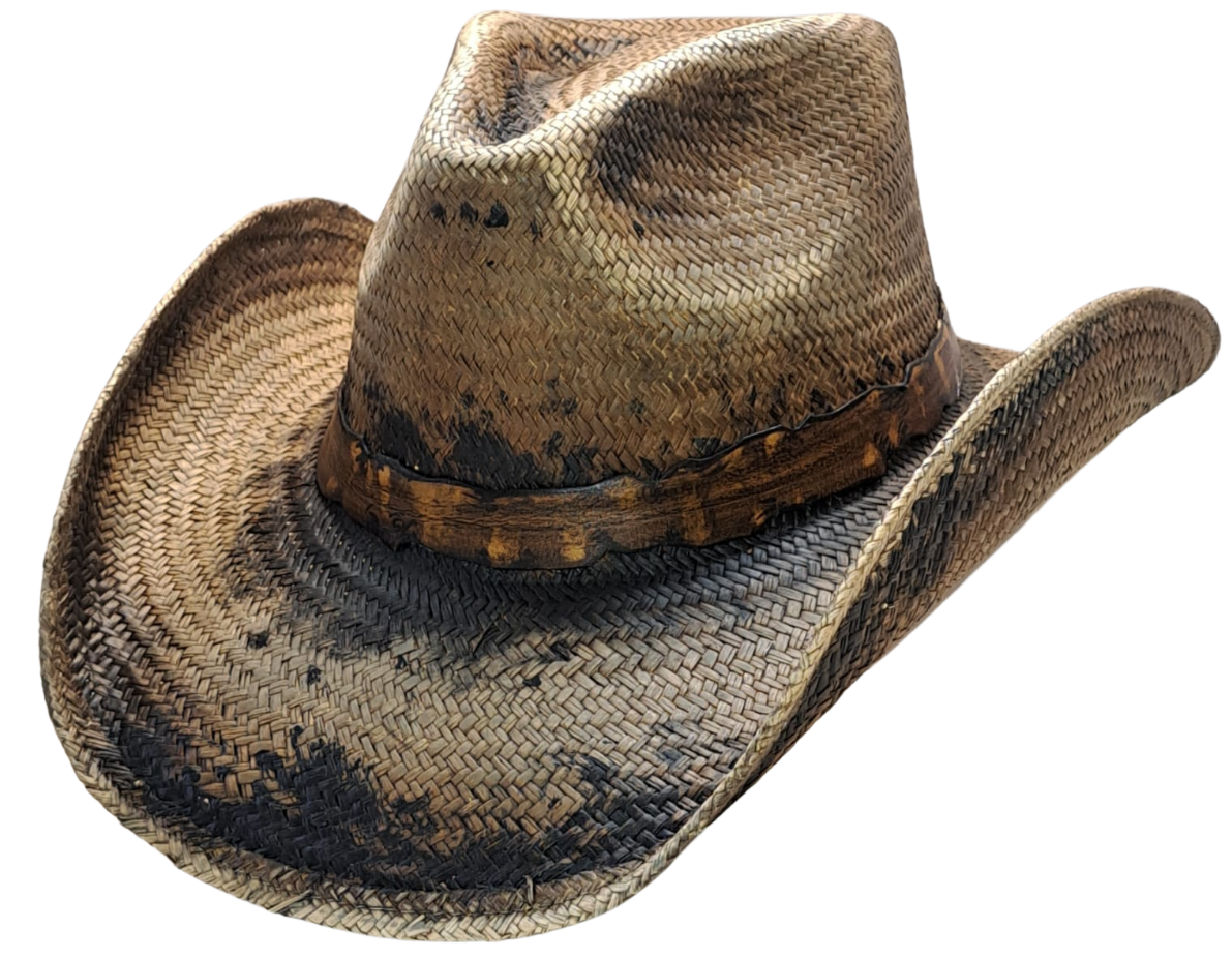 Straw Cowboy Hat DARK GRAY FIRE by Austin – The Cowboy Hats