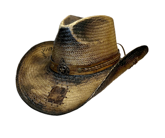 DRIFTER Brown Straw Cowboy Hat by Austin - The Cowboy Hats