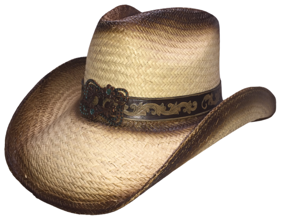 COOPER FLOWER Straw Cowboy Hat by Austin - The Cowboy Hats