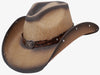 BROKEN HEARTED Beige Jute Straw Cowboy Hat by Austin - The Cowboy Hats